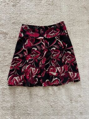 Women's maroon Floral Babydoll strapless dress
